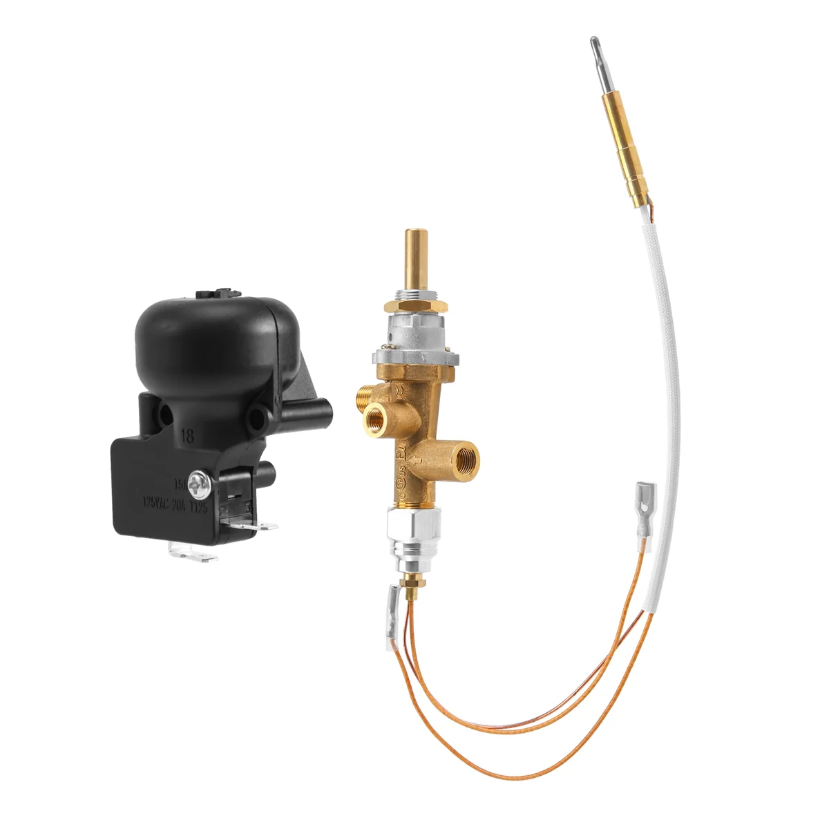 Imagem -03 - Válvula de Controle de Aquecedor de Pátio de Gás Sensor de Termopar Botão de Interruptor de Despejo Propano Lpg Fire Pit Conjunto de Porta Piloto de Segurança