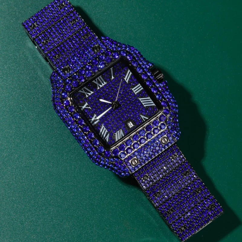 Men's Retro Diamond Watch | Multi functional | Stainless Steel Diamond Strap