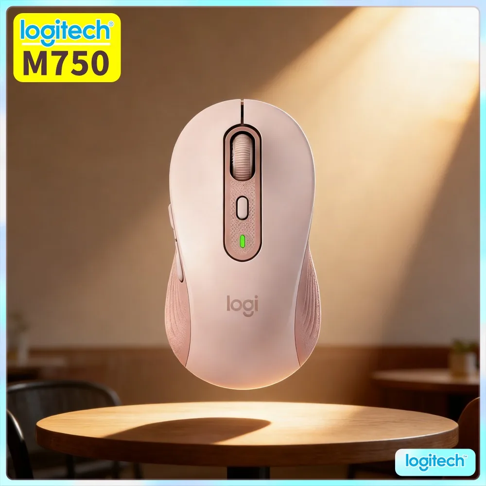Logitech M750 Wireless Office Mouse - Quiet Clicks, 4000 DPI, Soft Thumb Rest, 24-Month Battery, Travel Friendly
