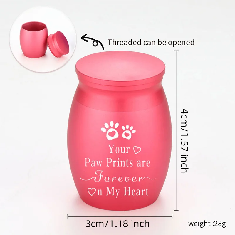 

Waterproof Pet Hair & Ashes Urn - Sealed Memorial Keepsake Box for Pets