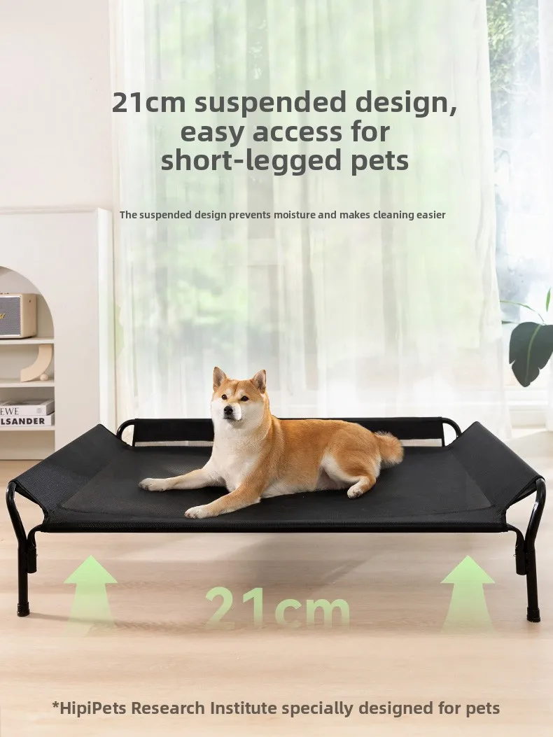 Detachable Large Dog Bed Summer Cooling Military-Style Dog House Suitable for All Seasons Breathable Dog Couch for Labrador A...