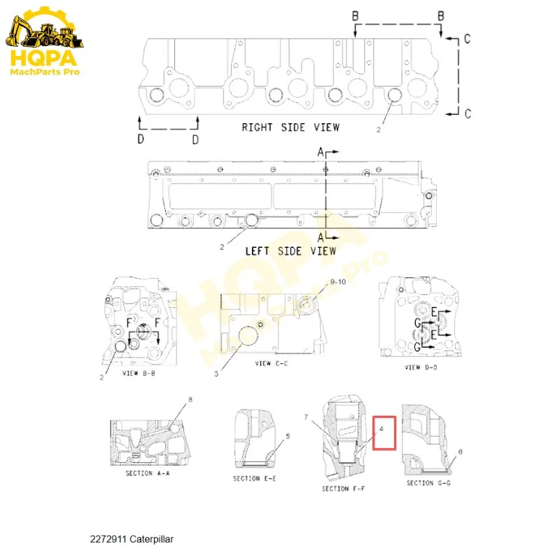 227-2911 2272911 Injector Sleeve With O-Ring For Caterpillar CAT Engine C15 C7 3126 3126E 3126B Excavator 322C 325C 325CL