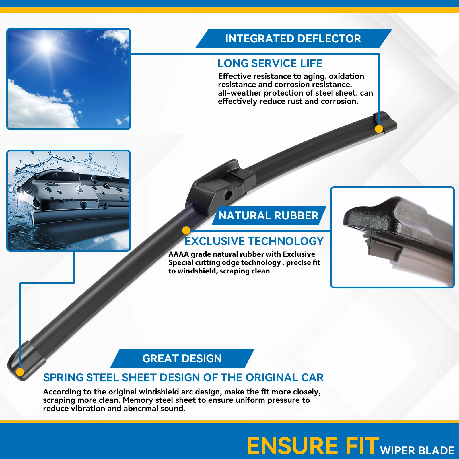 Erick\'s Wiper LHD Front Wiper Blades For BMW 5 Series F07 F10 F11 2011 - 2016 Windshield Windscreen Window Rain Brushes 26\