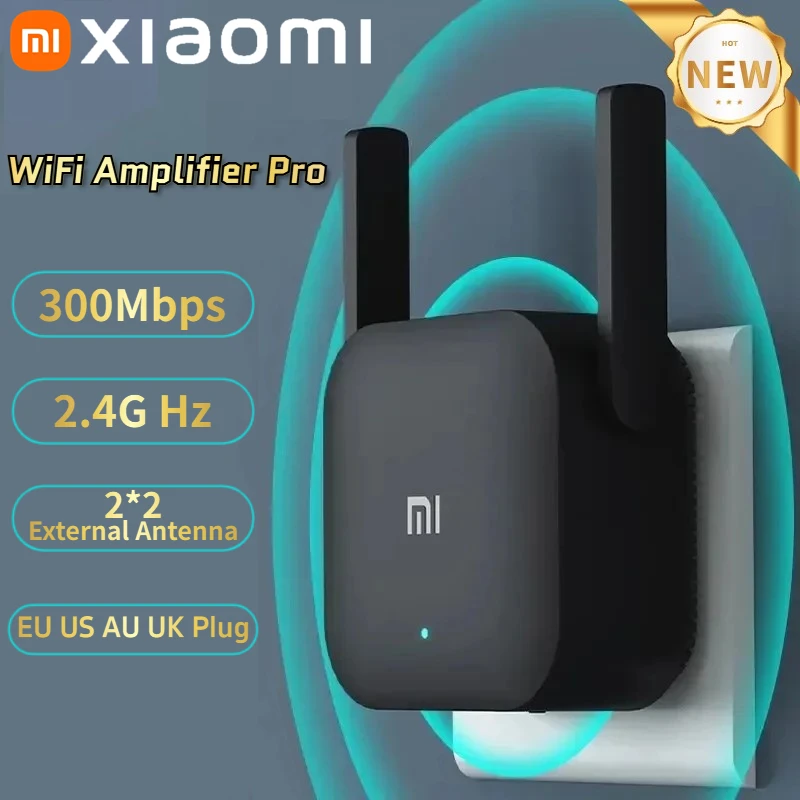 Xiaomi Original Wifi Amplifier Pro 300M 2.4G WiFi Repeater Network Expander Range Extender Roteader Mi Wireless Wi-Fi Router New