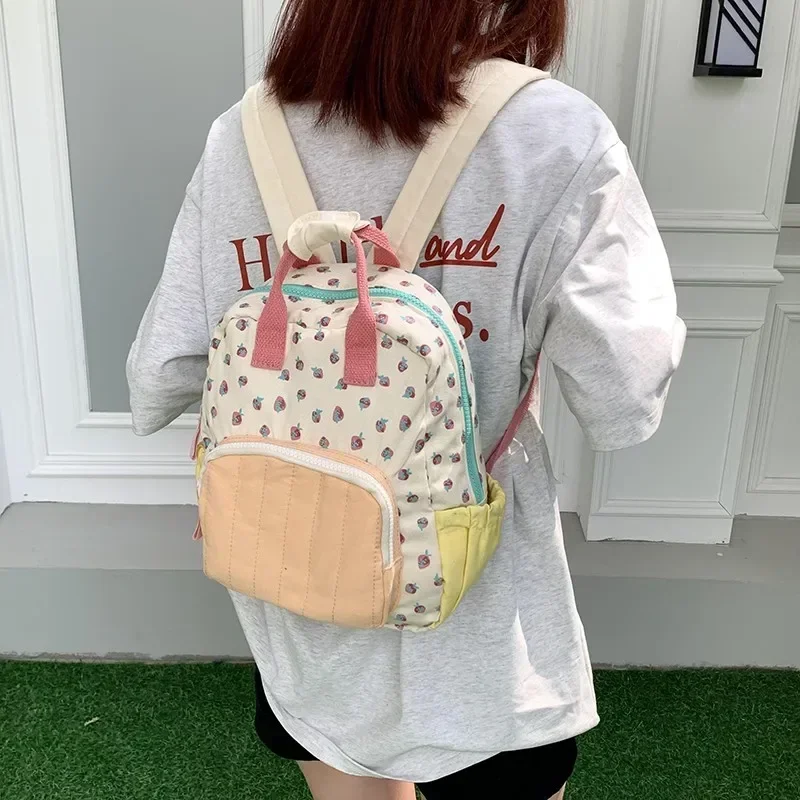 Mochilas versátiles con estampado de nailon para mujer, morral escolar juvenil de gran capacidad, diseño de alta calidad, 2024