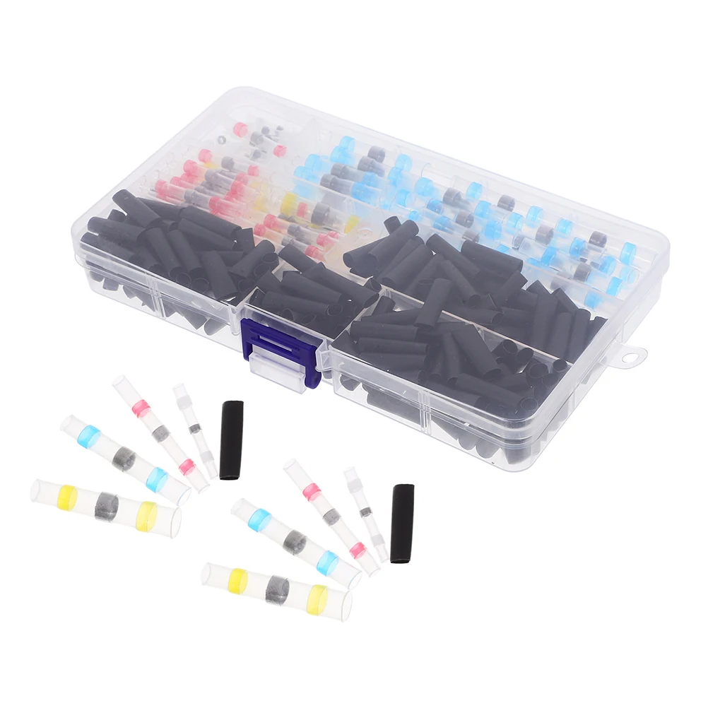 

600pcs Soldering Tools Heat Shrink Electrical Components Kit Wire Connectors Butt Splice Terminals Electric Wire Crimp Plastic