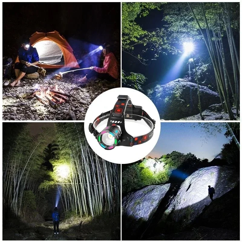 The New High Power LED Headlight Fluorescent Tactical Light Camping Fishing Lantern Continuous Lighting 10 Hours Working Lamp