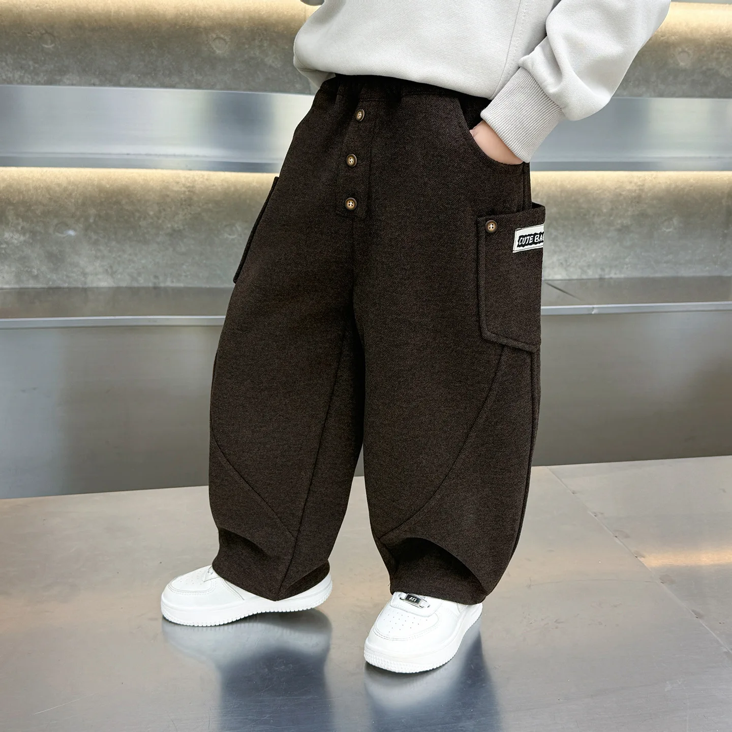 Big Boys Casual Lantern Pants Spring Autumn 2-11 Year Children Trousers Cotton Kids Loose Pants for Boys Curved knife Pants
