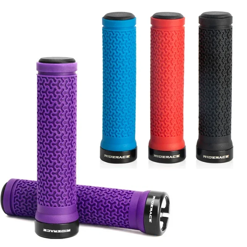 Manopla para guidão de bicicleta mtb, antiderrapante, trava, confortável, absorção de choque, punhos para guidão de bicicleta, 22.2mm