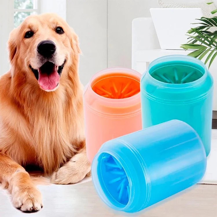 

Pet products dropshipping pet cleaning and bathing supplies portable dog foot washing silicone brush cup paw cleaner