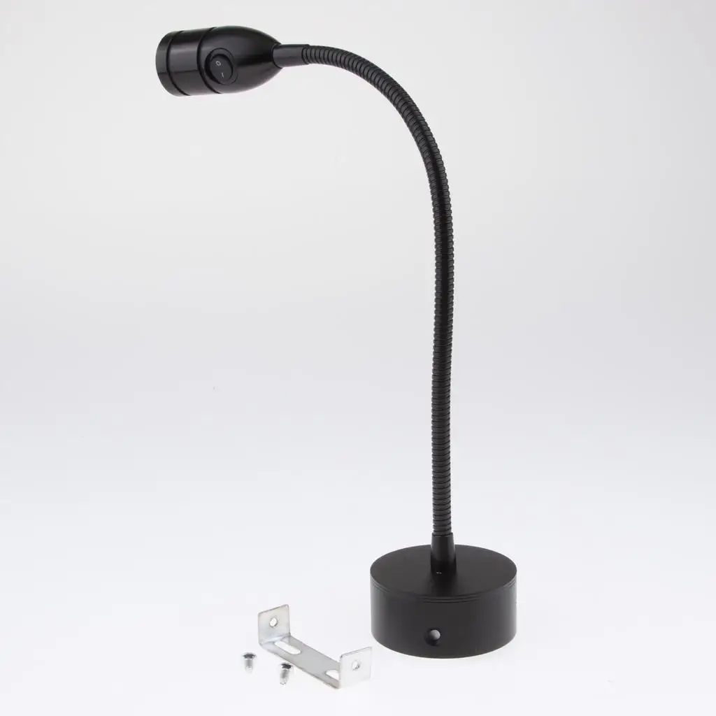 LED Reading Light 12V Wall Surface Mounted Lamp Adjustable Chart Map Illumination for Marine Boat RV Bedroom