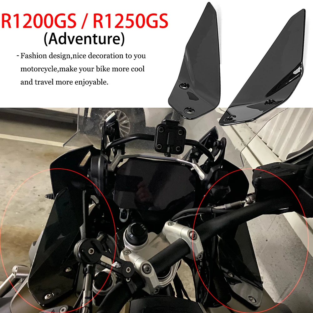 NEW R 1200 1250 GS ADV Side Windshield Windscreen Panel Wind Deflector For BMW R1200GS Adv 2014-2020 R1250GS Adventure 2019-2021