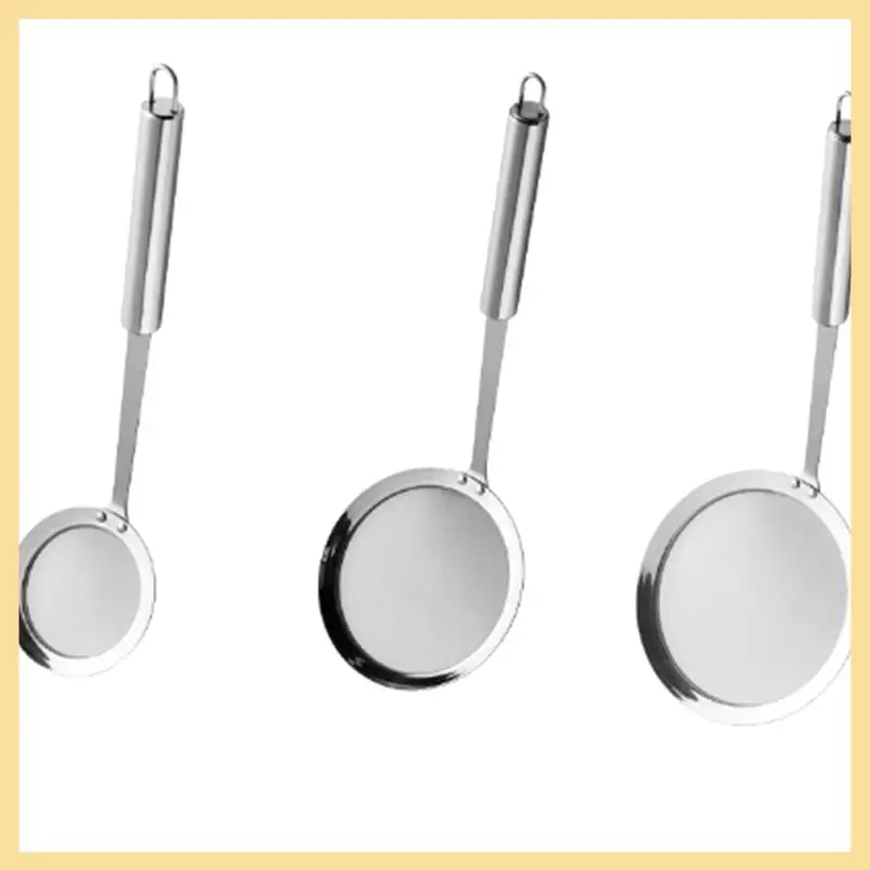 

GOOD-1Set Stainless Steel Fine Mesh Strainer Hot Pot Fat Strainer Multi-Functional Kitchen Cooking Mesh Food Strainer Ladle