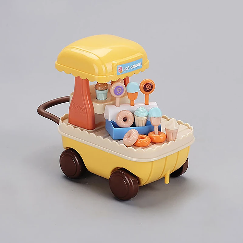 Coche de comedor en miniatura, casa de muñecas de simulación de juguete, modelo de Micro comida, postre, helado, camión, accesorios para casa de muñecas, regalo, 1:12