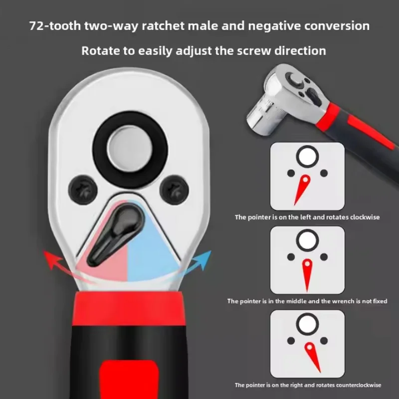 High specification 1/4 drive ratchet socket wrench set with 48 pieces of socket batch head tool set and metric car repair tools