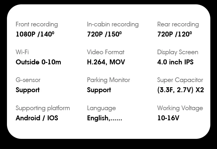 video shooting 3 ways frameless rear view mirror with recording function auto dimming mirror car blackbox