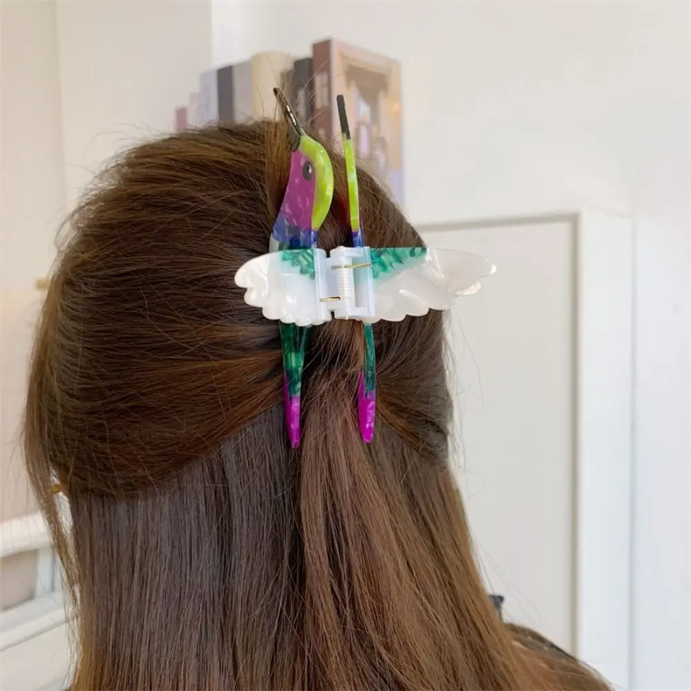 

Cute Acetic Acid Hair Claw Grasp Hummingbird Bird Hair Clip Woodpecker Korean Style Cartoon Animal Shark Clip Female