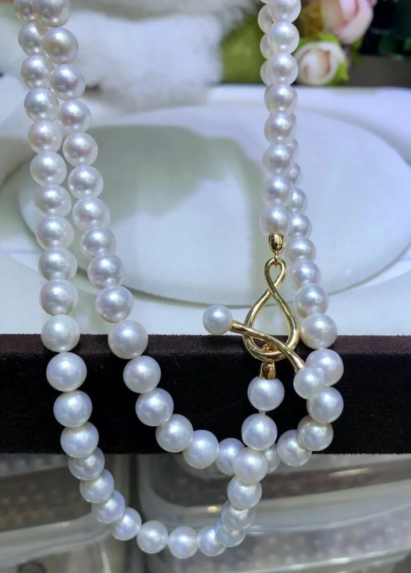 elegant 9-10mm south sea round white pearl necklace 35inch 925s  jewelry  necklace  silver necklace  chains