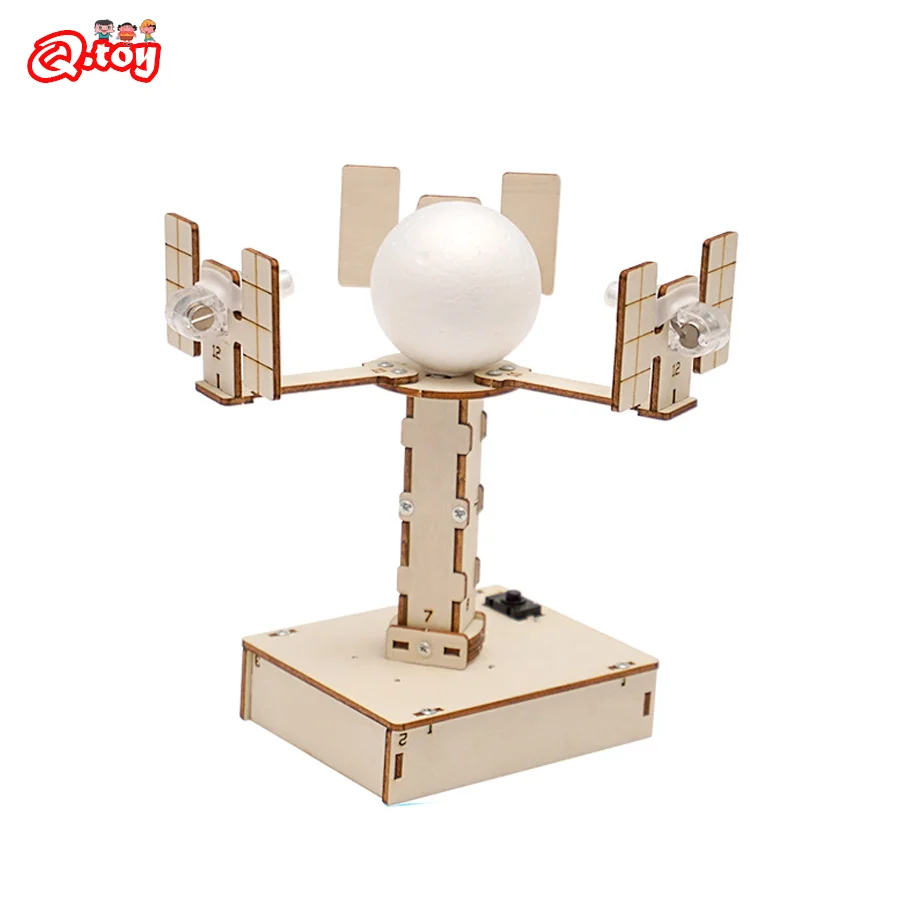 DIY Synchronous Satellite Model STEM Toys Technologia Science Experimental Tool Kit Learning Education Kids Wooden Puzzle Games