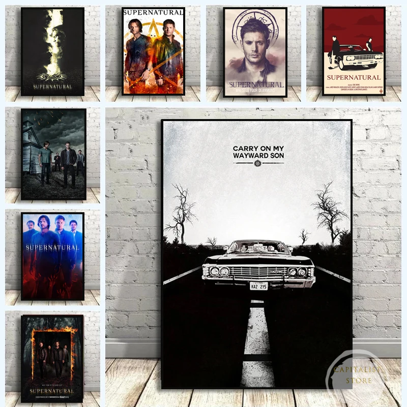 Supernatural TV Play Serie Poster Canvas Painting Nordic Art Picture Bedroom Living Sofa Wall Decor Home Decor Cuadros Unframed