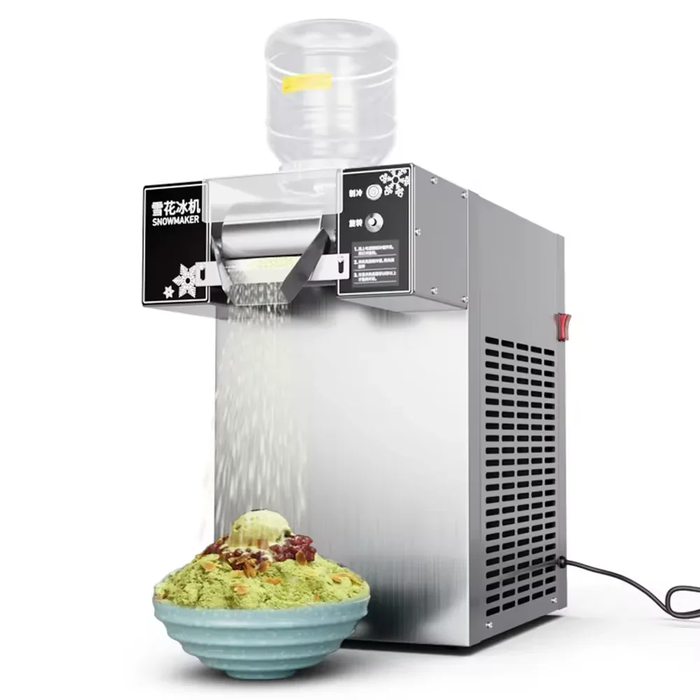 Snowflake Ice Machine Small Snow Continuous Cooled Milk Mango Bingsu Shaver Smoothie Crusher