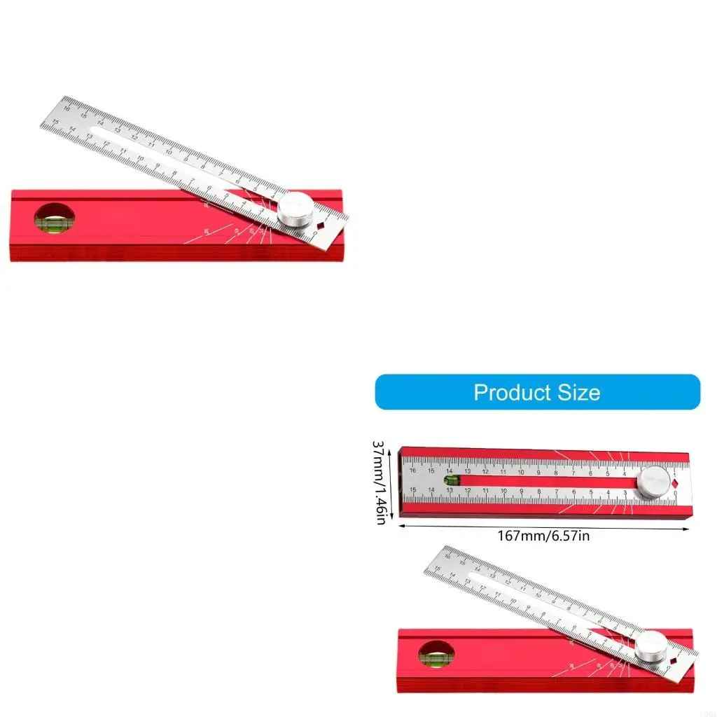 

Multifunctional Precise Marking Gauge for Woodworking Scribing Ruler Protractor with Position Marking Measuring Tool