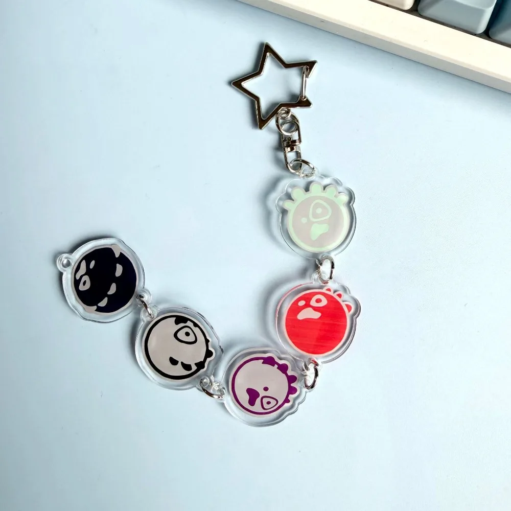 Fashion Handsome Boys Team Tour Acrylic Keychain Cartoon Cute Pendant Star Key Ring for Bag Backpack Decor Fans Souvenir Gift