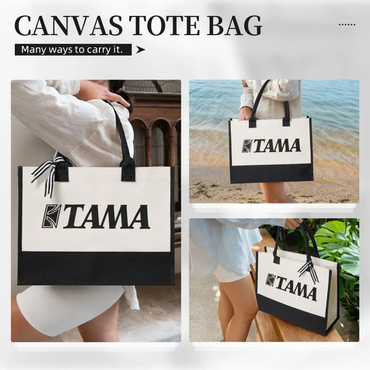 TAMA Logo Canvas Bag Shopping Bag Wedding Decoration Travel Wedding Bag best wedding gift