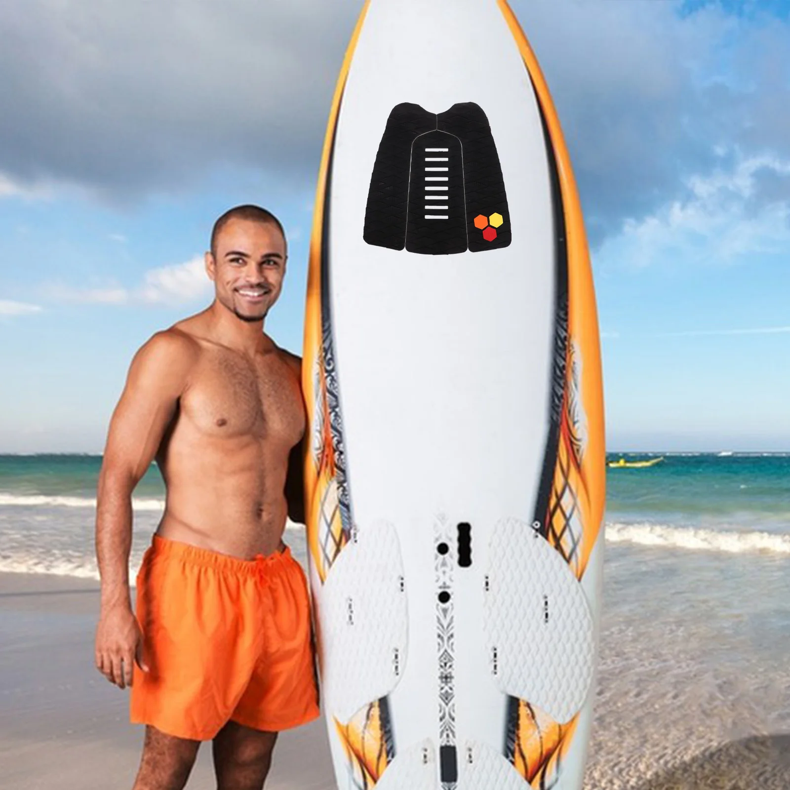 

1Set Surfboard Traction Pad Set Eva Non Slip for Paddleboard Surf Accessory Anti Skid Mat Surfboard Nonslip Pads