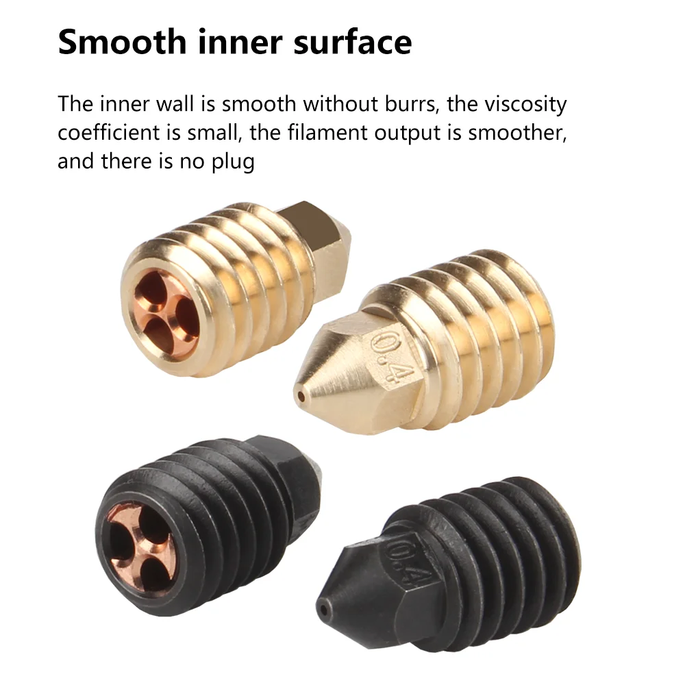 Cht bocal 0.4/0.6/0.8mm para bambu lab x1 p1p hotend, latão aço endurecido, alto fluxo, acessórios de impressora 3d