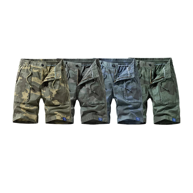 Neue Sommer Männer Baumwolle Cargo Camouflage Shorts Männer Kleidung lässig breeche Bermuda Beach Jogger Shorts männlich heiß Drops hipping