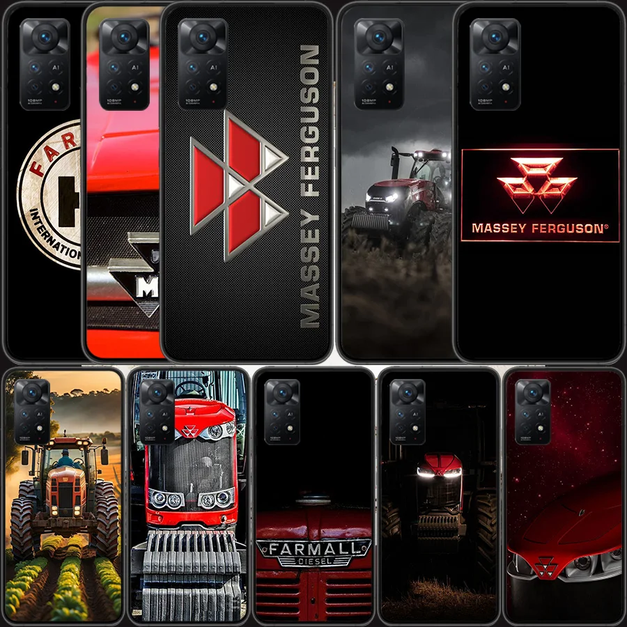 Funda de teléfono T-Tractor Farm para Redmi 13 14C 12 12C Note 14S 14 Pro Plus 10 10A 10C 9 9A 9C 9T 8 8A 7 7A TPU cubierta transparente