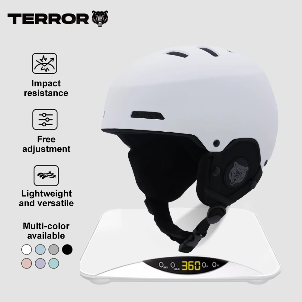 

TERROR- FREESTELE ski helmet-CE certified ABS+EPS Velvet cloth for warmth Natural ventilation system Free helmet box