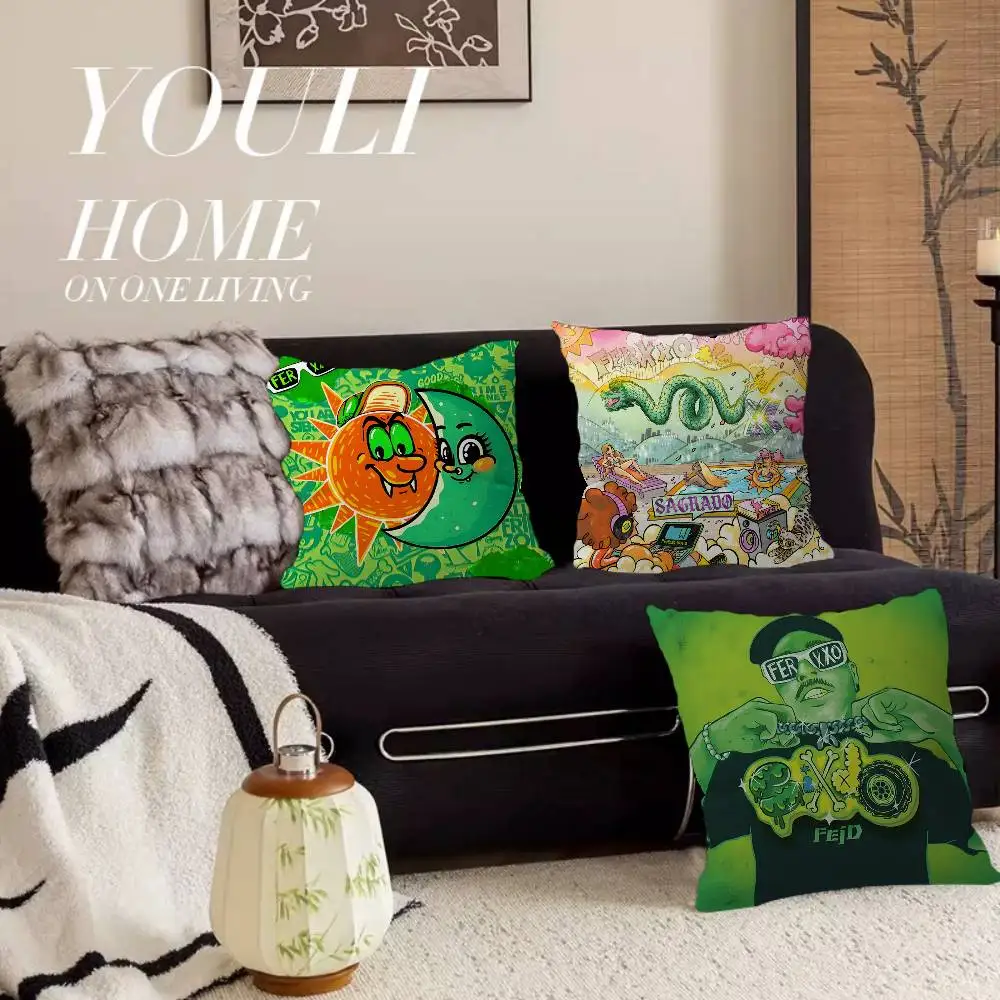 Ferxxo Feid Singer Lucky Dragon pillow cover sofa cushion cover home room decoration children gift