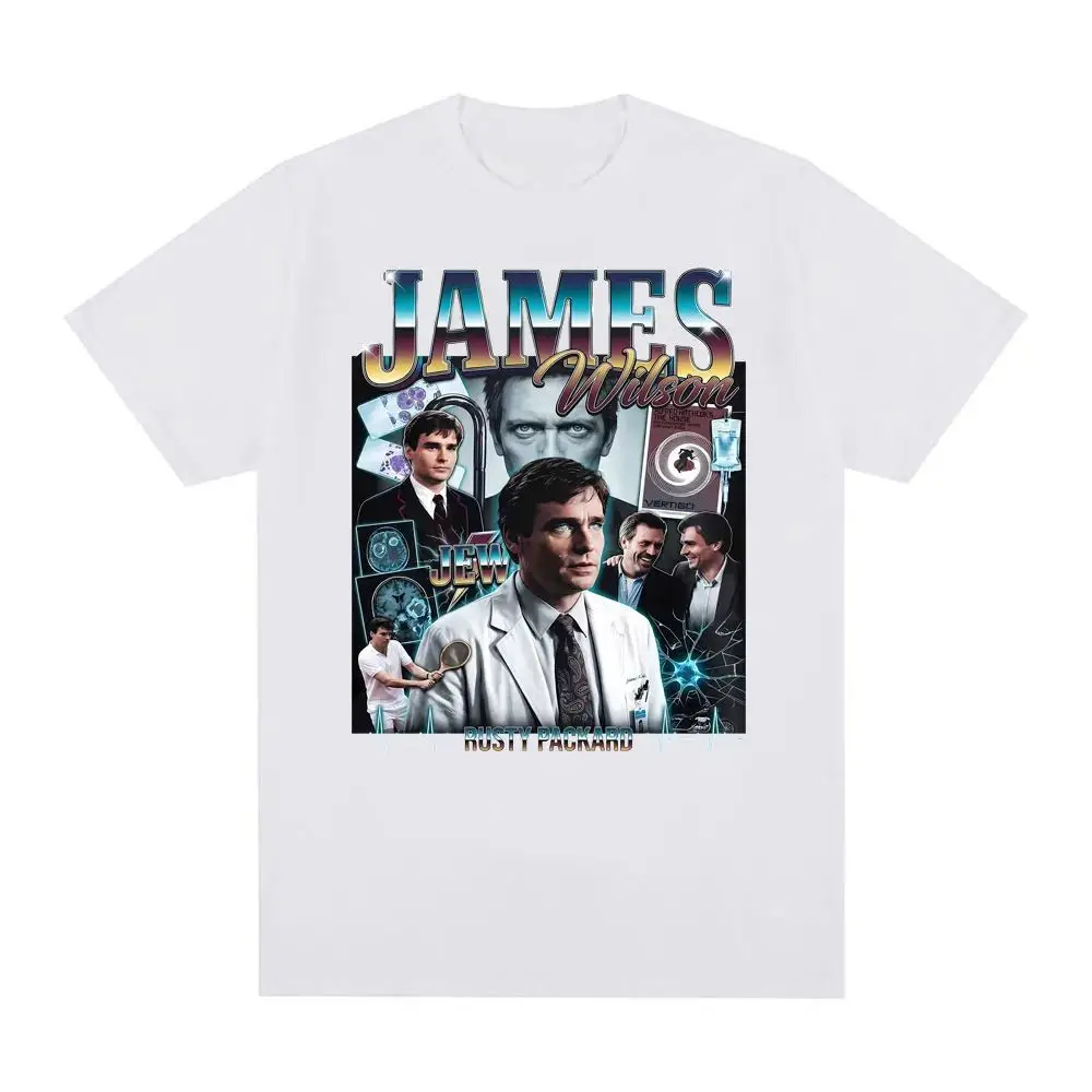Fashion Vintage T Shirt Y2k Vintage Clothing Dr James Wilson House MD T-shirts Casual Loose Oversized Print T Shirts Unisex