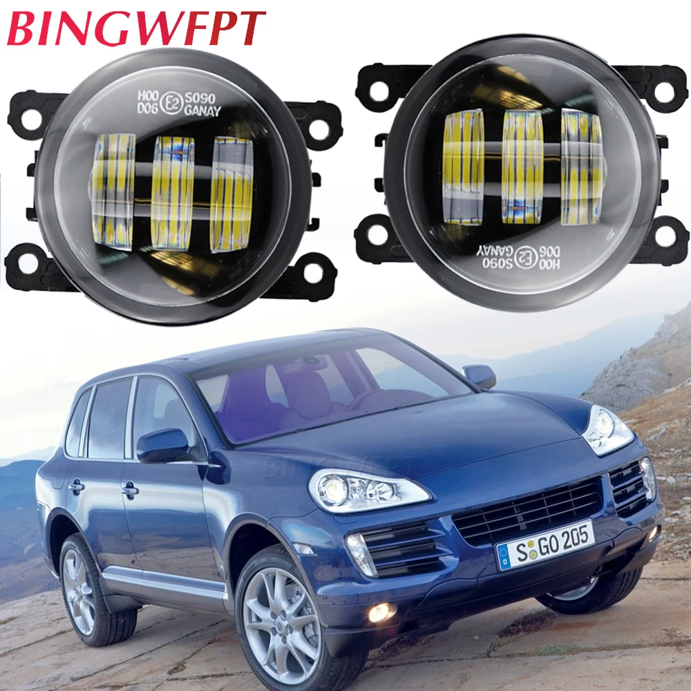 Car-Styling Front Foglight FogLamp For Porsche Cayenne 92A 958 2010 2011 2012 2013 2014 2015 9-Pieces Led Fog Lights H11 DRL 12V