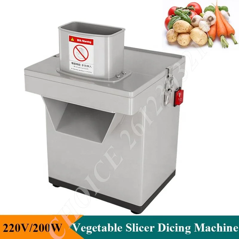 

220V Multifunctional Vegetable Dicing Machine Commercial Carrot Radish Potato Cube Slicing Dicing Cutter Food Processor