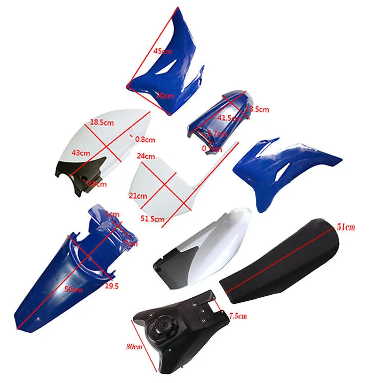 Plastics Side Cover Fairing Body Kits for  TTR110 TTR 110 Dirt Pit Bike 140cc