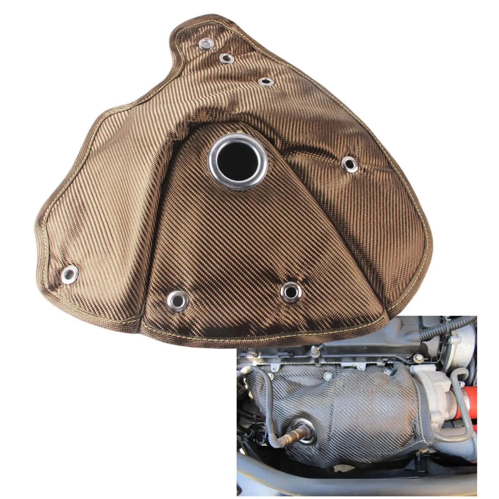 

Turbo Blanket Automobile Heat Shield Beanie Turbocharger Cover Blanket Car Turbo Heat Shield Wrap for Cooper S R55 R56 1.6T
