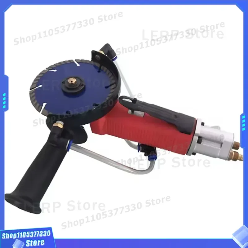 5 Inch 125mm Pneumatic Angle Grinder Air Powered Sander Polisher with Water Feed for Stone Concrete Marble Surface Grinding