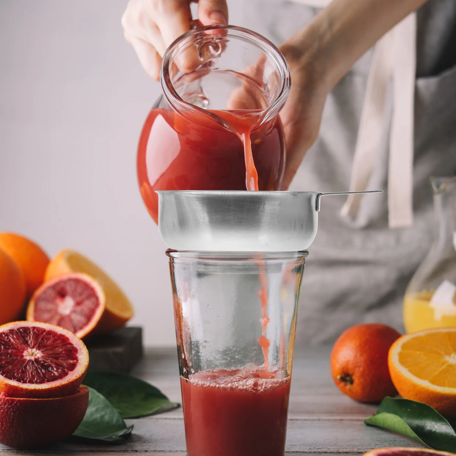 

2Pcs Stainless Steel Wide Mouth Funnel Practical Kitchen Gadget for Liquids Spices Powders Home Use Wide Mouth Funnel