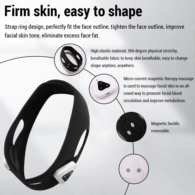 V Face Facial Machine Elektrische Up-Lift Belt LED Huidverstrakking Gezichtsmassage Apparaat Dubbele Kin Reducer EMS Schoonheidsapparatuur