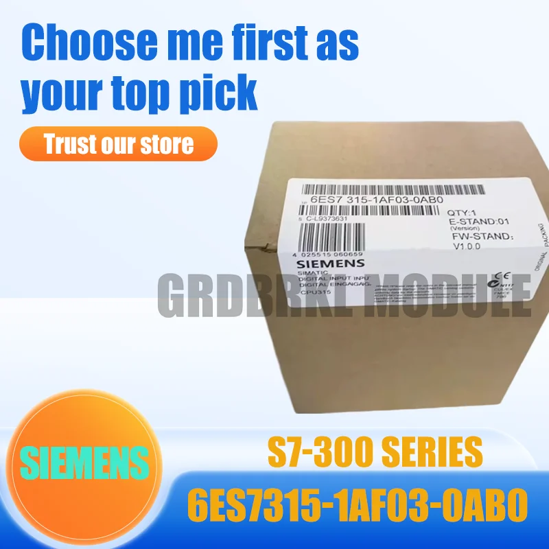 

Новый Оригинальный SIEMENS 6ES7315-1AF03-0AB0 6ES7 315-1AF03-0AB0 S7-300 CPU 315 Модуль ЦПУ Контроллер ПЛК