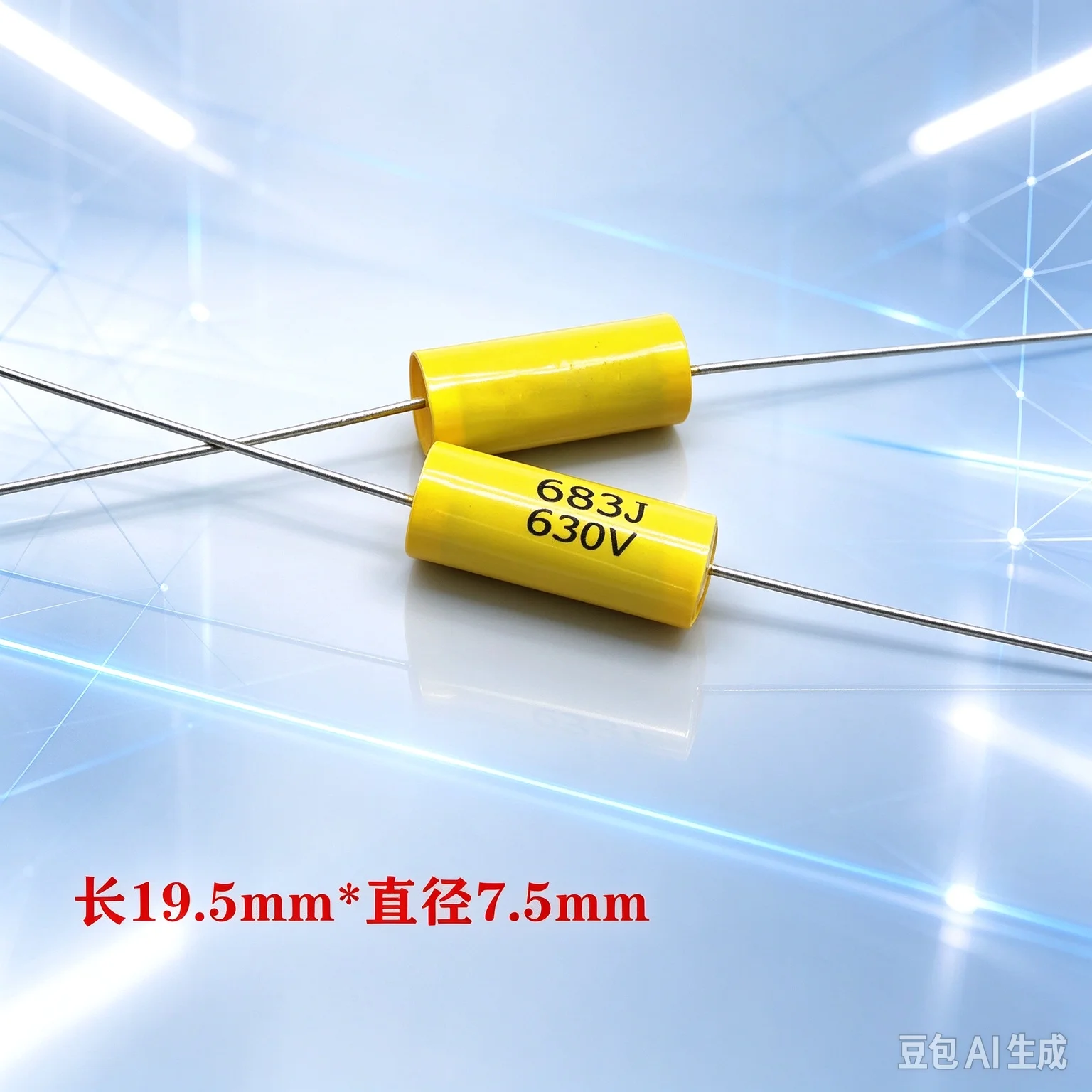 Premium TC CBB MKP 0.068uf 683 68nf 630v 2J for Axial Audio Feedthrough Non-polar Film Capacitor  100pcs