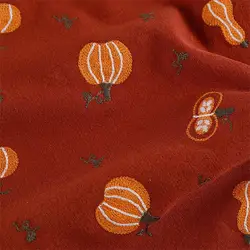 Cotton Linen Pumpkin Embroidered Fabric Handmade Dress Bag Home Furnishings Decorative Fabric