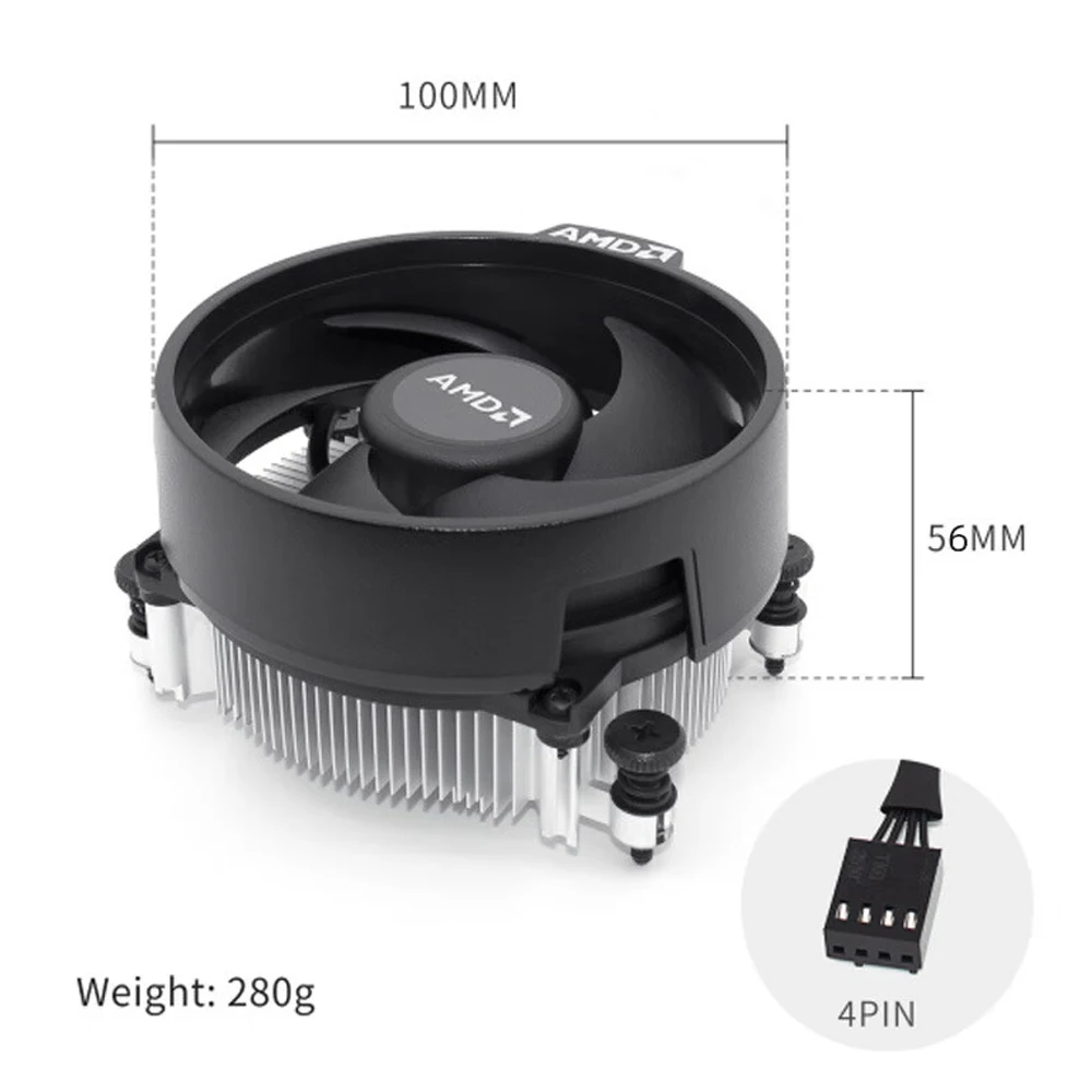 NEW AMD Original Ryzen Fan Support AM4 Motherboard R3 R5 Computer CPU Cooler Processor Air Cooling 4 PIN