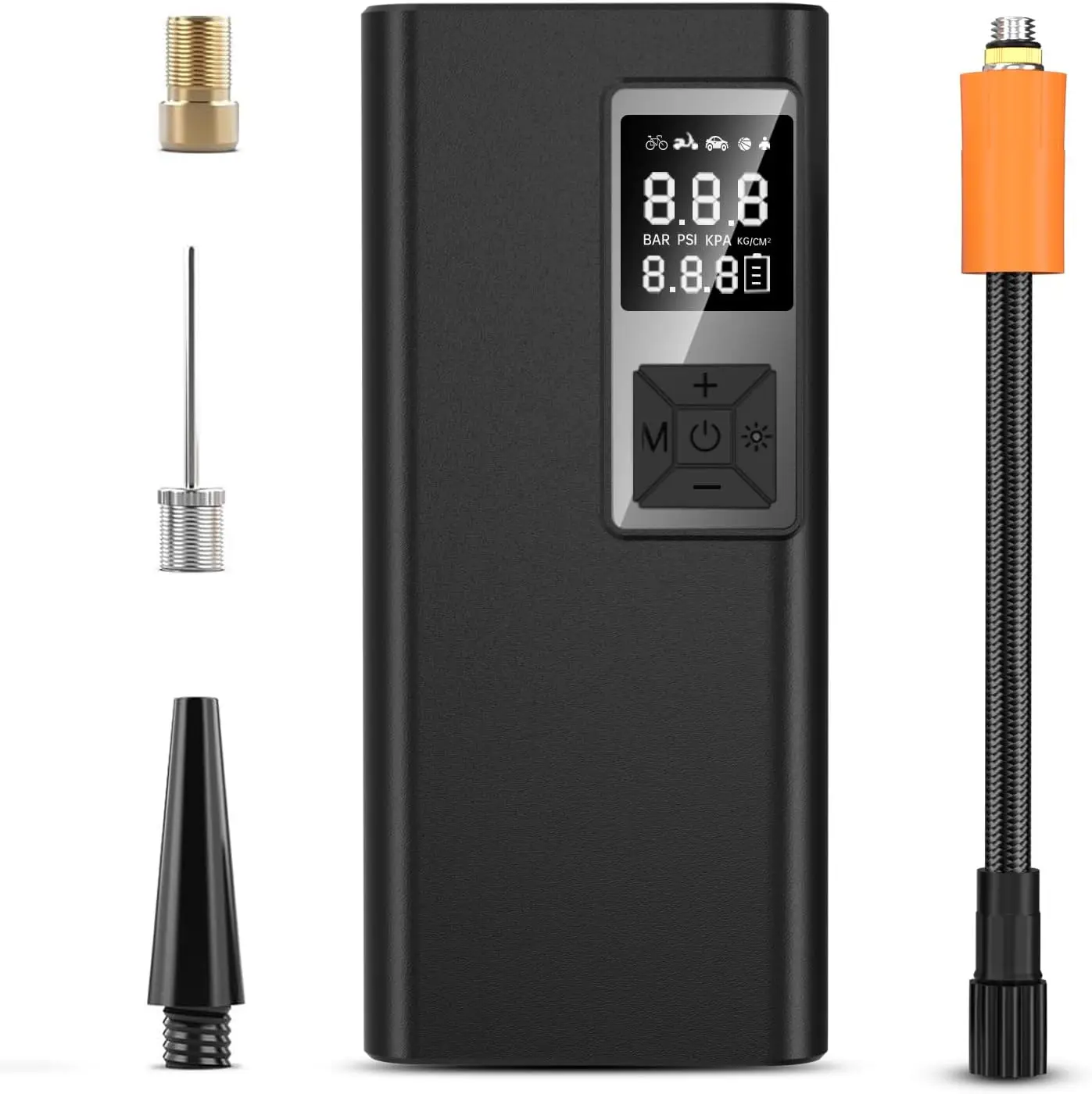 

Portable Tire Inflator 150 PSI Electric Air Pump with LCD Gauge & LED Light for Car, Motorcycle, Bike, Ball