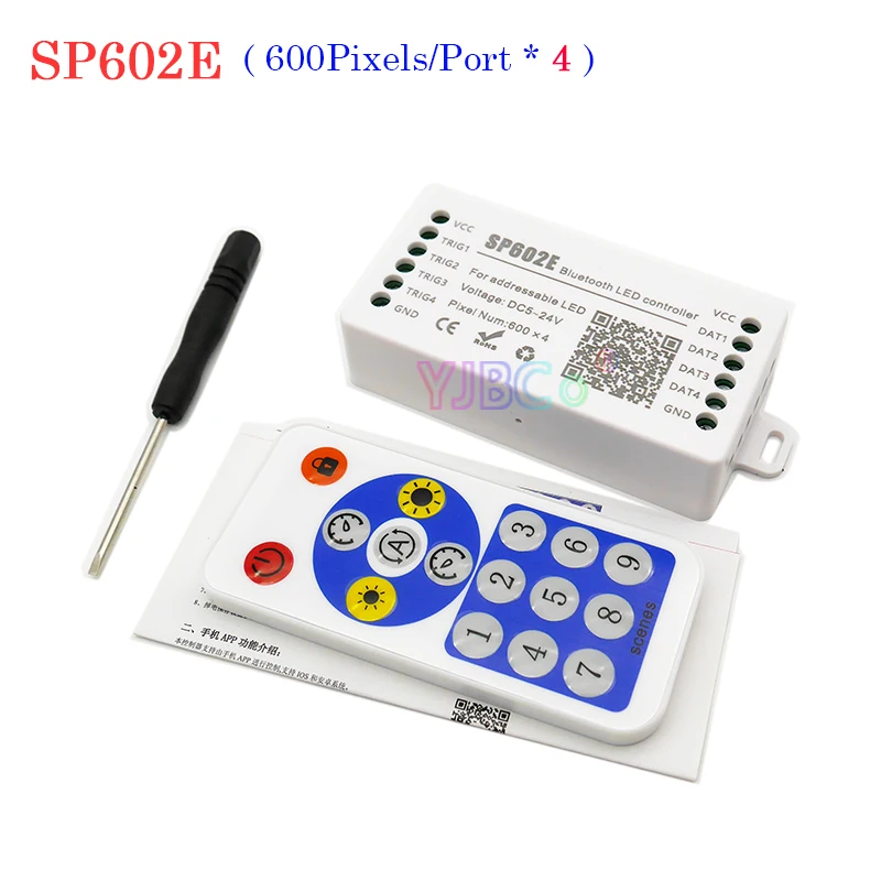 5V-24V 12V Bluetooth WS2812B RGB IC Music Controller 2/4/8 CH Signal Output Built In Mic WS2815 LED Light Strip dimmer switch