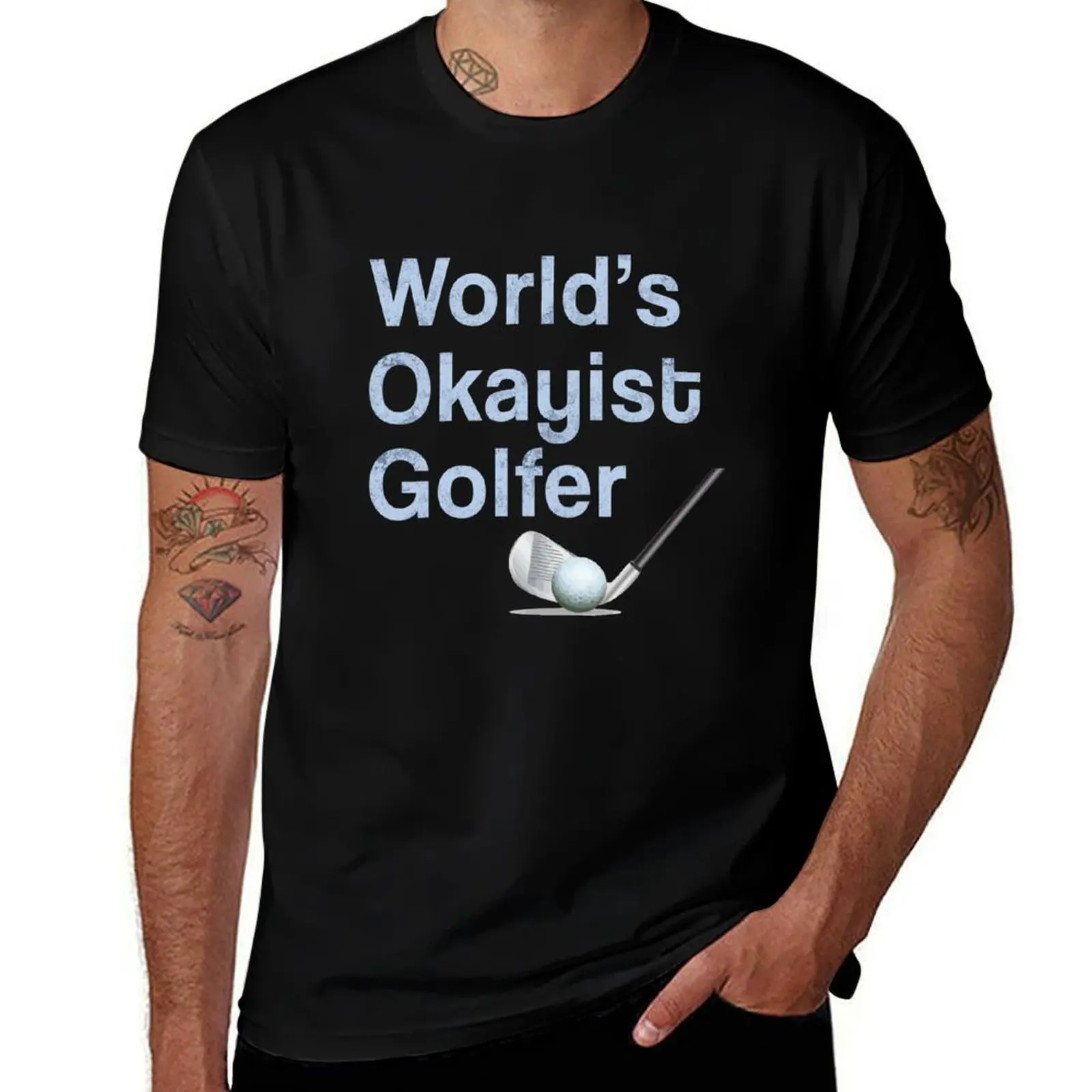 

Funny Mens & Womens Golf Gift Worlds Okayist Golfer T-Shirt anime t shirts for man funny t shirts man T-Shirt