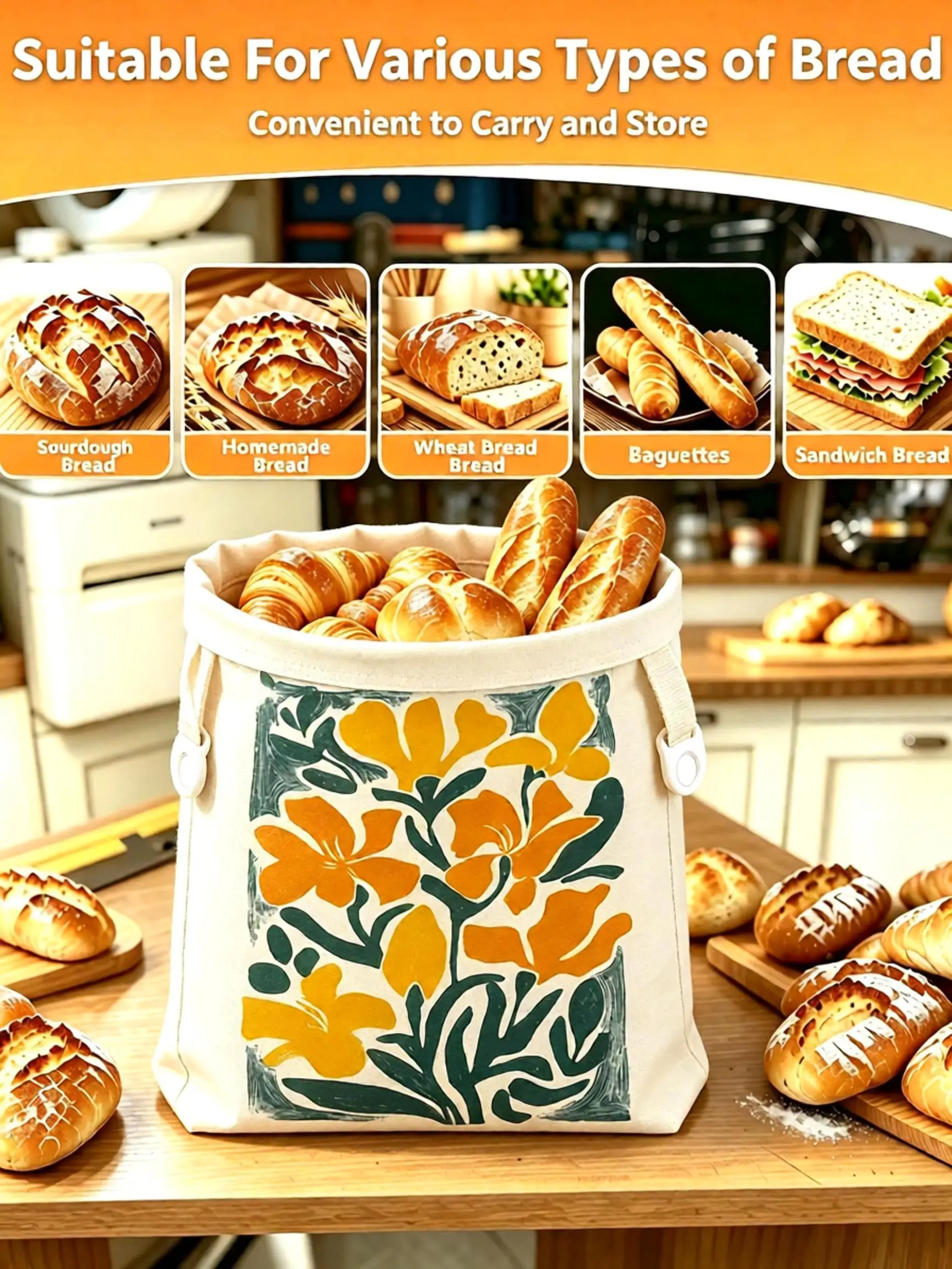 Reusable DesignThis bread keeper is designed to be reused, making it a sustainable alternative to single-use plastic bags.Eco-Fr